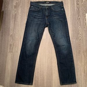 Express Stretch Slim Straight Dark Wash Jeans Men’s Size 33 X 32